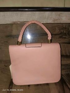 Blush Pink 'F' Logo Handle Bag