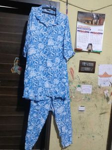 Blue Floral Print coord set