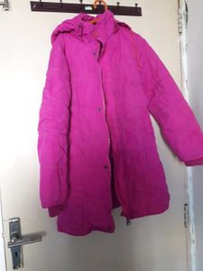 Pink Puffer Coat with Hood