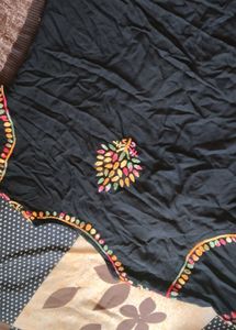 Embroidered Black Kurta