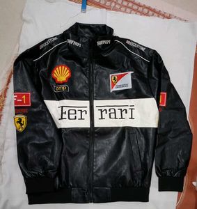 Leather Ferrari F1 Racing Jacket