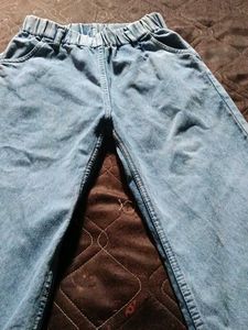 Light Wash Denim Wide Leg Jeans