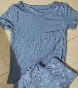Cute Blue Pajama Set