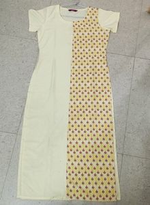 Light Cream Colour With Maroon Kurta