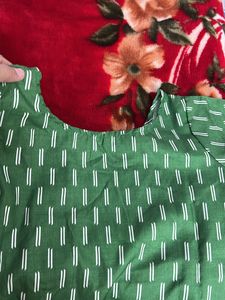 Ikkat  Design Cotton Blend Kurta Never Used