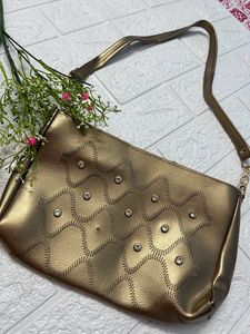 Golden stylish hobo/sling bag