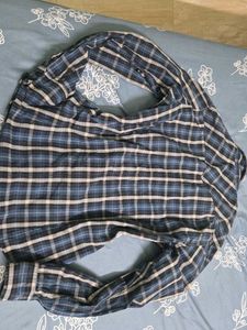 Blue Plaid Long Sleeve Shirt