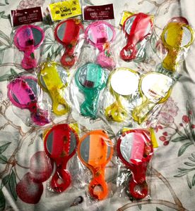 Cute Mirror &amp; Comb Set - Pack of 12