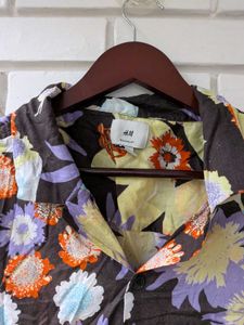 Men's Floral Print Short Sleeve Shirt