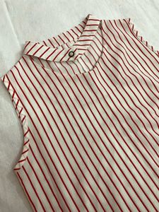 Chic Striped Sleeveless Top