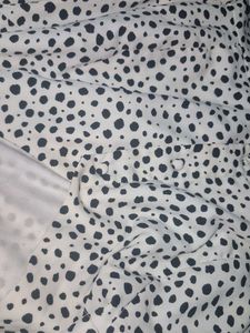 white polka dot mini women's dress XXL