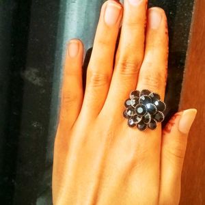 Statement Black Stone Ring