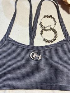 Striped Racerback Sports Bra