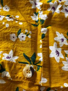 Floral Yellow A-line Summer Dress