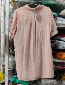 Elegant Peach Button-Down Shirt