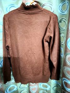 Elegant Brown Turtleneck Sweater