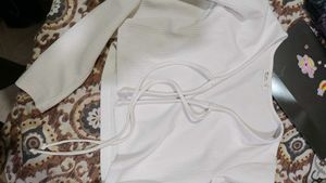 White Ribbed Crop Top