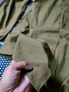 Stylish Olive Green Button-Up Top