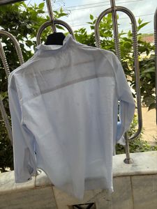 Light Blue Embroidered Cotton Top