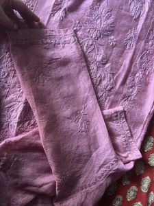silk chikankari Kurta Set with Palazzo Pa