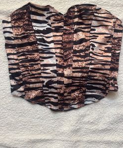 Women's Tiger Print Corset Top
