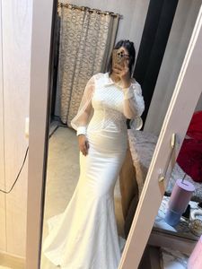 Elegant White Mermaid Gown🎀🦋