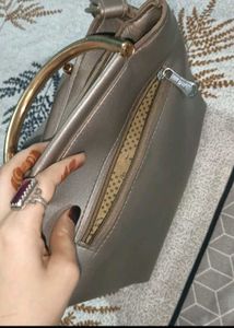 Elegant Taupe Dual handle &amp; sling bag