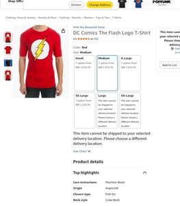 DC Comics Red Tshirt