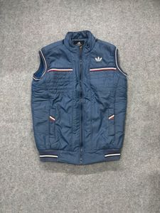 Men's Blue Adidas Puffer Vest