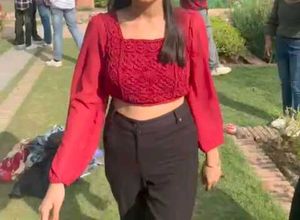 Maroon Crochet Detail Blouse Top