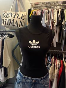 Adidas Black Cropped Tank Top