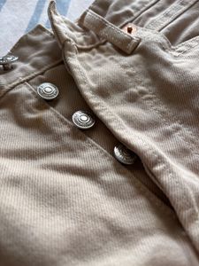 Tan Button-Up Denim miniskirt