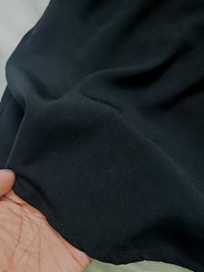 Black Button-Up Tunic Top
