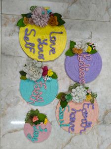 Set of 5 Inspirational Wall Hangings