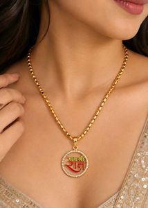 Gold Plated Pendant Chains and earrings