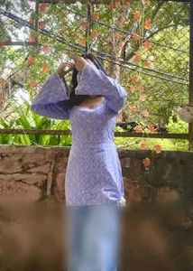 Charming Lavender Floral short Kurtii