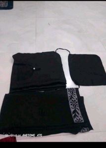 Elegant Black abaya Set with Dupatta
