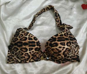 Leopard Print Padded Bra