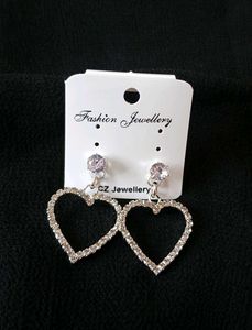 Crystal Heart Dangle Earrings❤️ Offer Price : ₹189