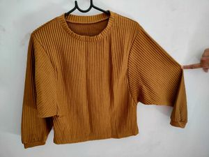 SHEIN Brown Corduroy Sweater / Pullover