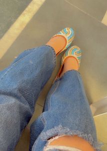 Distressed Straight Jeans