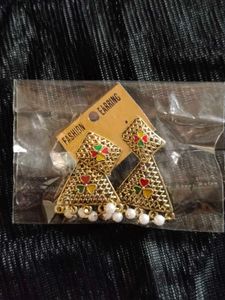 Vintage Style Triangle Drop Earrings