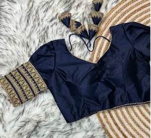Elegant Navy Blue Blouse