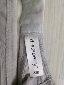 Dressberry Grey Solid Non-wired Bra! 🤺