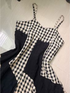 Y2K Gingham Print Midi Dress