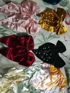 Assorted Satin Bow Hair Clips