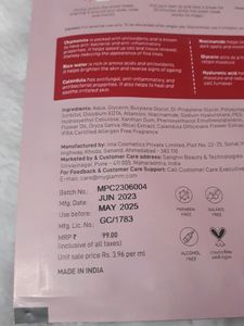 Myglamm Popxo D-tan Sheet mask And Manish malhotra