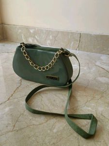 Chic Green Chain Shoulder Bag