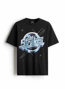 H&M Black Vintage-Look Printed T Shirt
