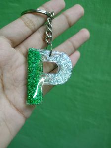Resin P latter Keychain
